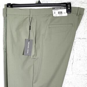 Michael Kors Men's Classic-Fit Cotton-Blend Dress Pants Mint 42x30 $95